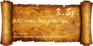 Körner Szilvána névjegykártya